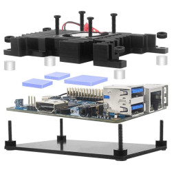 Metal CASE - Orange Pi 3 LTS (with Cooling Fan)